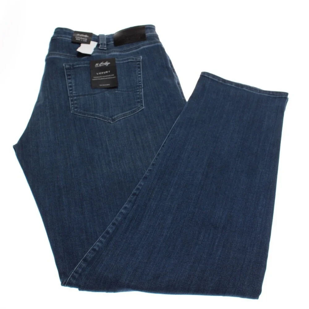 34 Heritage NWT Mid-Rise Straight Leg Jeans Size 42 x 34 US in Blue Cotton Blend